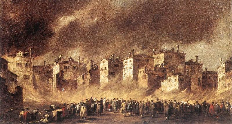 GUARDI, Francesco Fire in the San Marcuola Oil Depot sdg